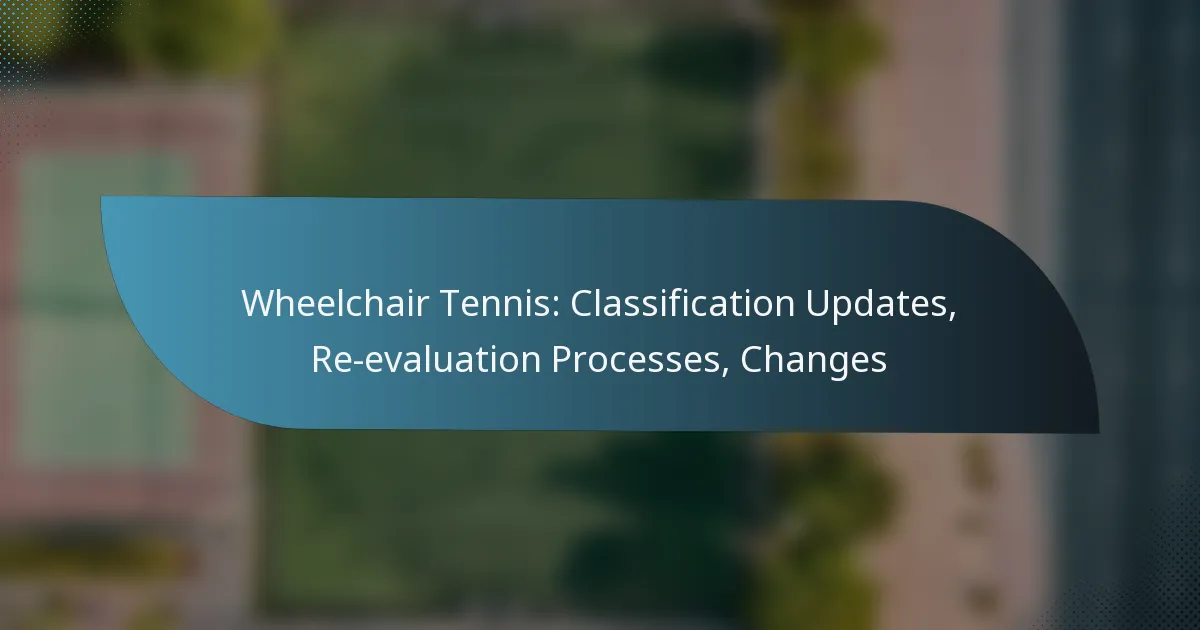 Wheelchair Tennis: Classification Updates, Re-evaluation Processes, Changes