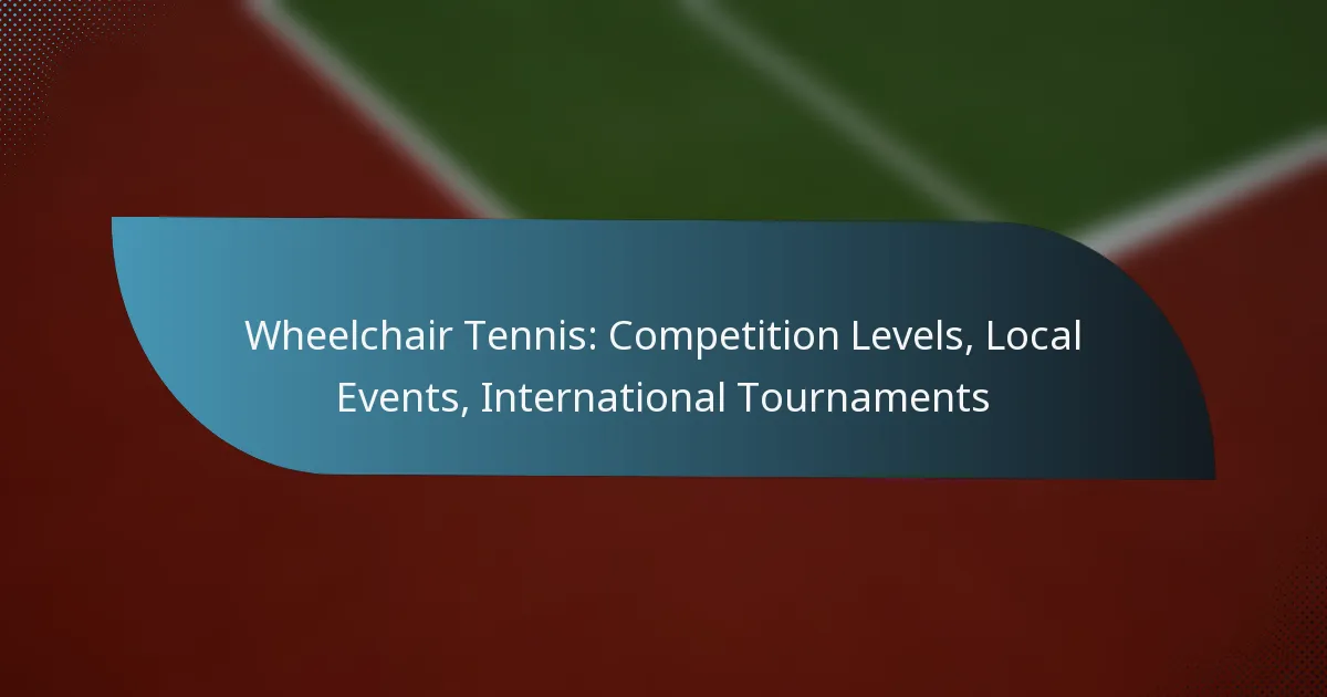 Wheelchair Tennis: Competition Levels, Local Events, International Tournaments