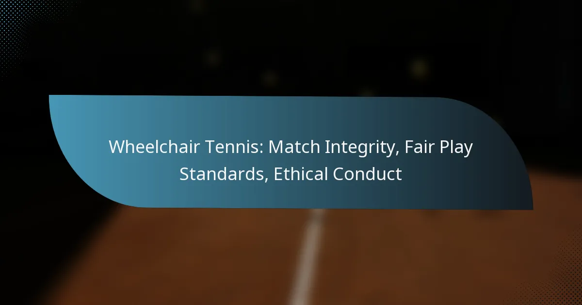 Wheelchair Tennis: Match Integrity, Fair Play Standards, Ethical Conduct