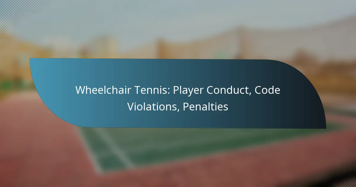 Wheelchair Tennis: Player Conduct, Code Violations, Penalties