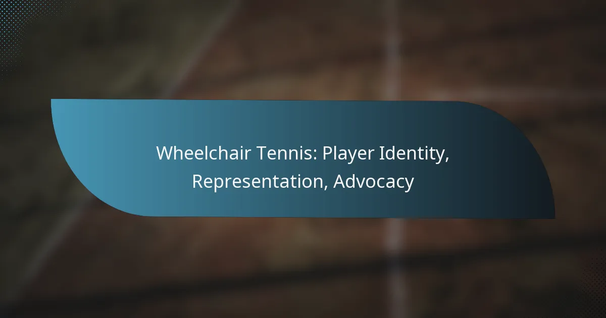 Wheelchair Tennis: Player Identity, Representation, Advocacy