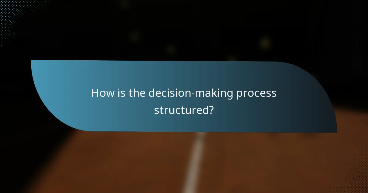 How is the decision-making process structured?